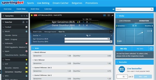 sportingbet live betting